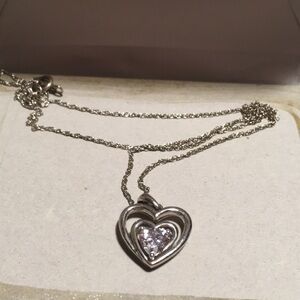 Silver Heart Pendant Necklace